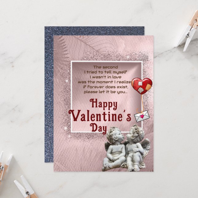 Carte Amour pour toujours (Devant/Arrière en situation)