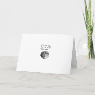 Carte Amour pour vous jusqu'à la lune et retour Moderne 