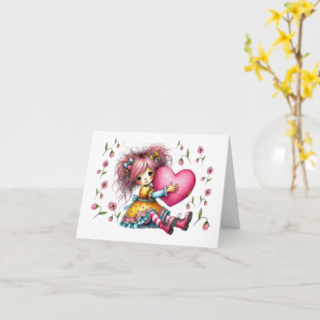Carte Amour Précieux Toutes les occasions (Fleur jaune)