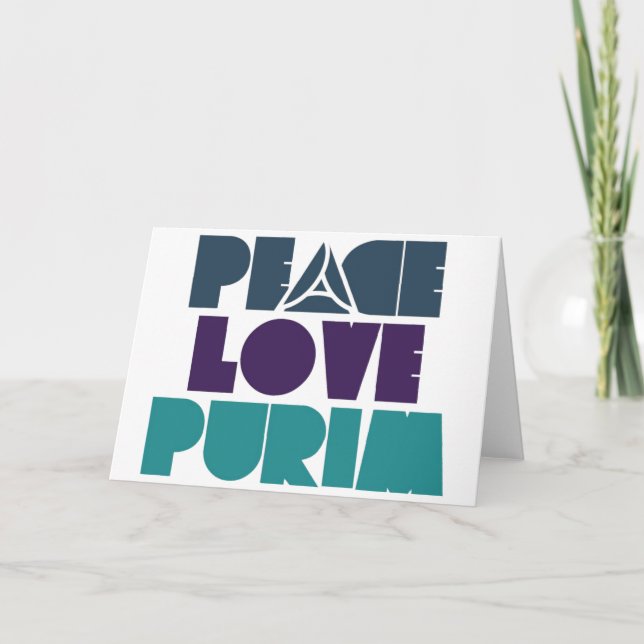 Carte Amour Purim de paix (Devant)