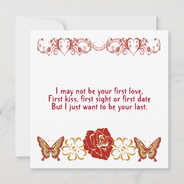 Carte Amour romantique Citation Amour Amour Amoureux Flo (Devant)