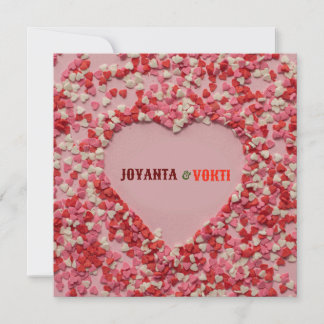 Carte Amour romantique Joyanta & Vokti couleur rouge bor