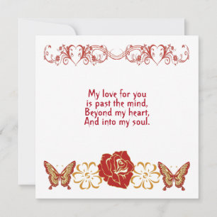 Carte Amour romantique que vous citez Soulmate Floral Cu