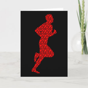 Carte Amoureux de course Cœurs de la Saint-Valentin Cour