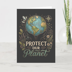 Carte Amoureux de la nature cool Protégeons notre planèt