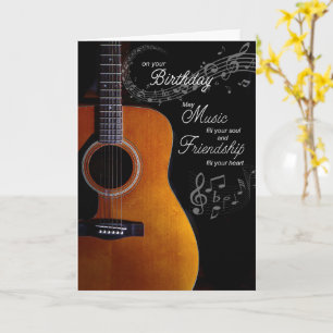 Carte Amoureux de musique Guitarre Classique Anniversair
