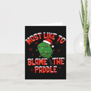 Carte amoureux de pickleball à Noël le plus susceptible