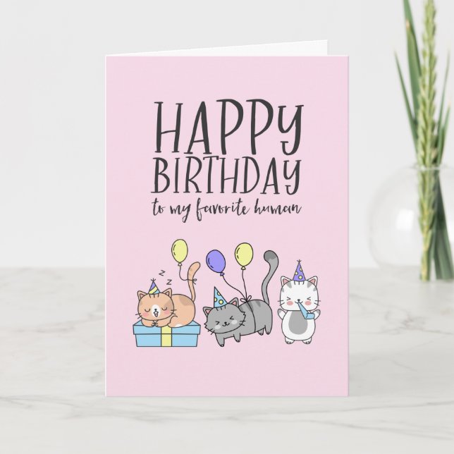 Carte Amoureux des chats mignon Kittens Casquette de fêt (Devant)