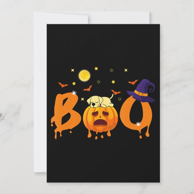 Carte Amoureux des chiens |Boo Halloween Labrador Dormir (Devant)