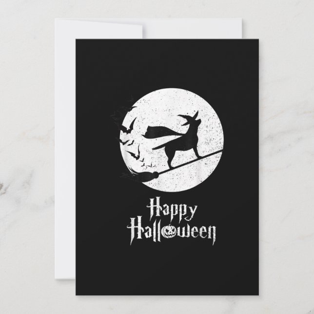 Carte Amoureux des chiens | Happy Halloween Lab sorcier  (Devant)