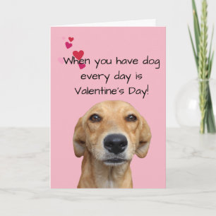 Carte Amoureux des chiens Heureuse Sainte-Valentin
