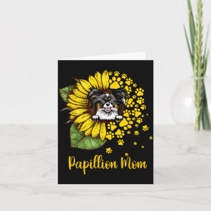 Carte Amoureux des chiens maman papillon tournesol femme
