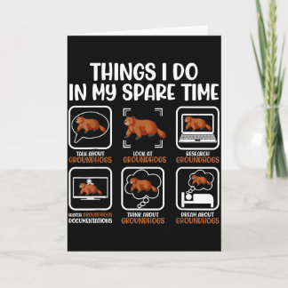 Carte Amoureux drôle de marmotte Woodchuck Hommes Femmes