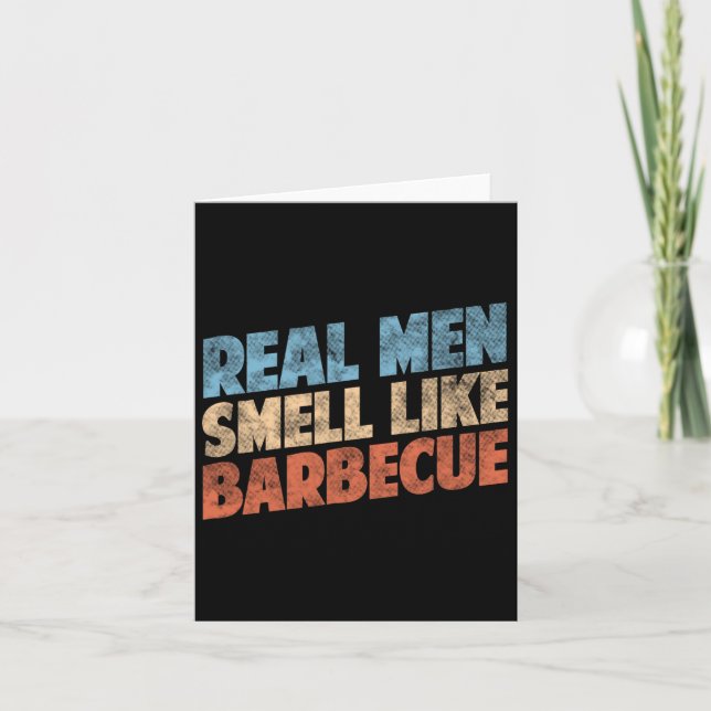 Carte Amoureux Du Grillage Bbq Drôle Les Vrais Hommes Se (Devant)