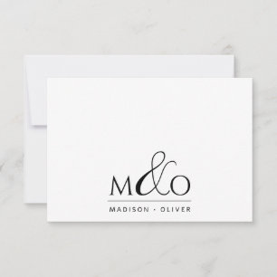 Carte Ampersand Monogram Couple Note