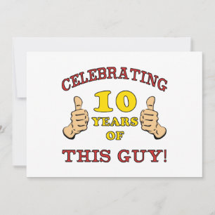 Carte Amusant 10ème anniversaire pour les garçons