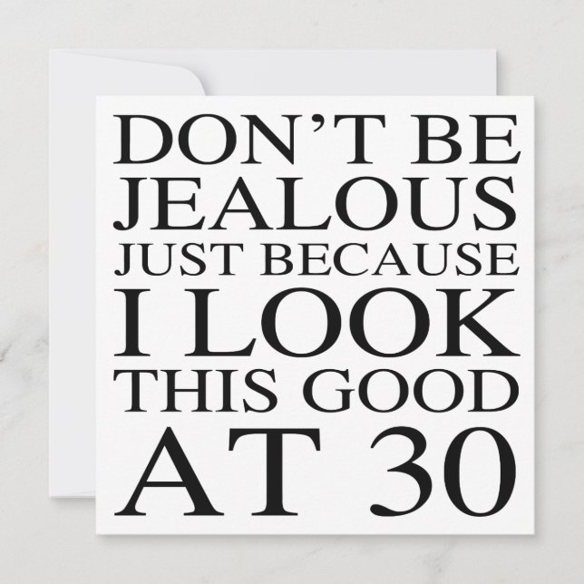 Carte Amusant 30e anniversaire Attitude (Devant)