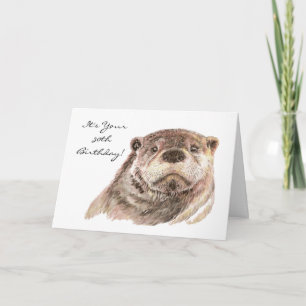 Carte Amusant 30e anniversaire mignonne Otter Nature, Fa