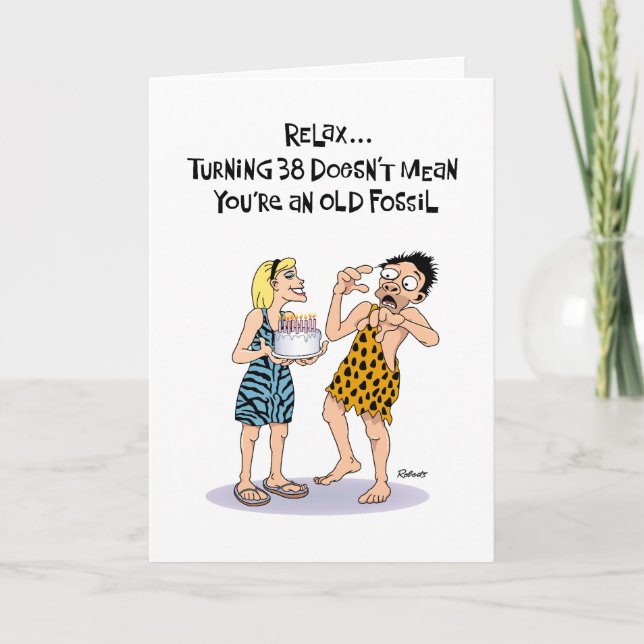Carte Amusant 38e anniversaire Salutation (Devant)