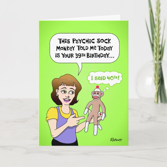 Carte Amusant 40ème anniversaire (Devant)