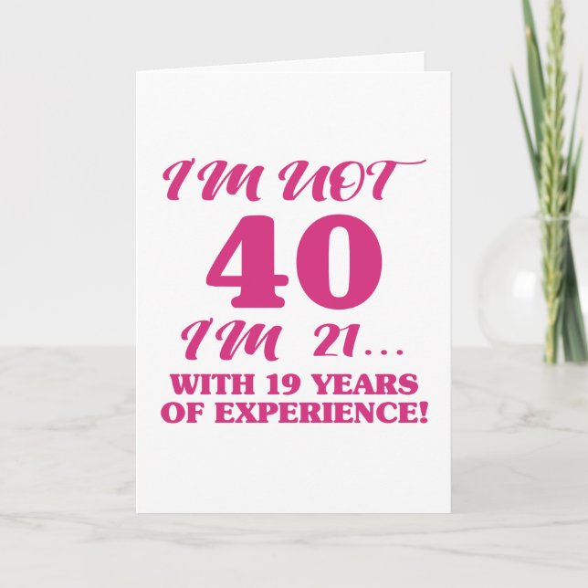 Carte Amusant 40ème anniversaire (Devant)