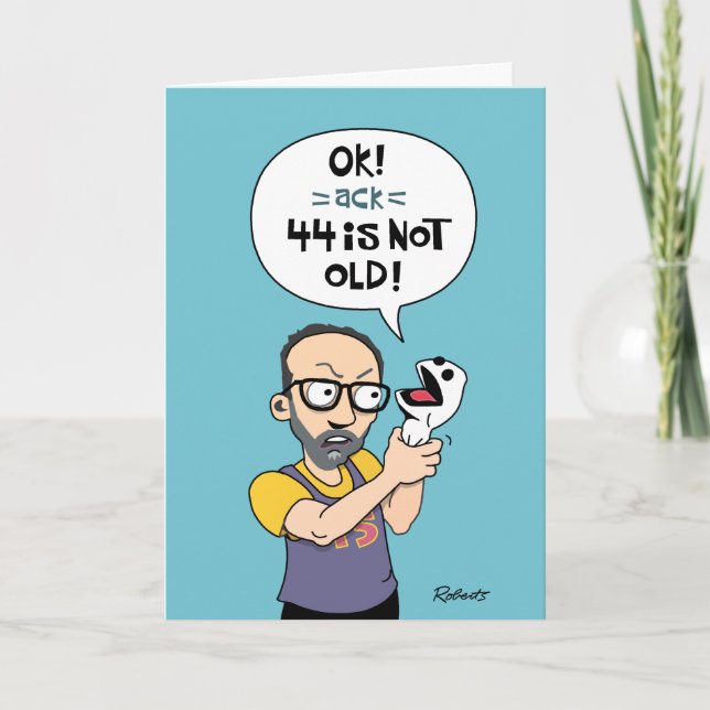 Carte Amusant 44ème anniversaire (Devant)