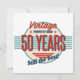 Carte Amusant 50e anniversaire Vieux mode