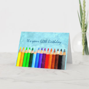 Carte Amusant 60ème ou tout âge Artsy Anniversaire Salut