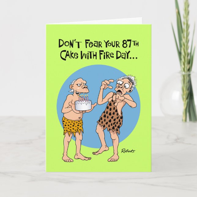 Carte Amusant 87ème anniversaire (Devant)