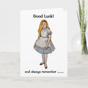 Carte Amusant Alice Lucky Rabbit Bonne chance