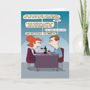 Carte Amusant Alien Probe Anniversaire