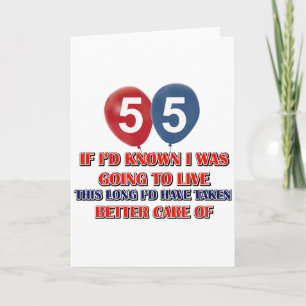 Carte Amusant anniversaire de 55 ans