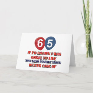 Carte Amusant anniversaire de 65 ans