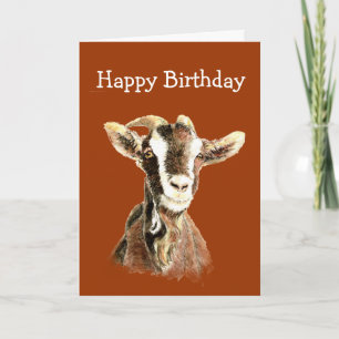 Carte Amusant Anniversaire, De la Vielle Chèvre qui VOUS