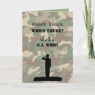 Carte Amusant Anniversaire Militaire Frappe Frappe Blagu