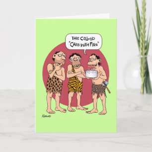 Carte Amusant Cavemen Anniversaire