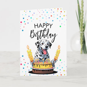 Carte Amusant Chien dalmate Anniversaire