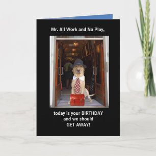 Carte Amusant chien / Mari de laboratoire Anniversaire