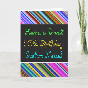 Carte Amusant, coloré, Whimsical 40th Birthday Card