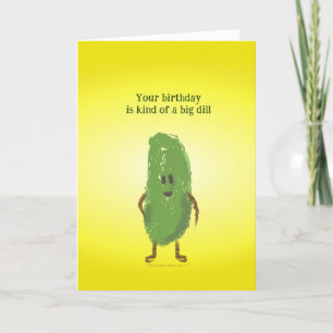 Carte Amusant Concomber Pun Anniversaire pour Gardener o