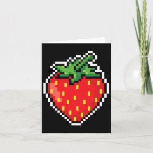 Carte Amusant Costume d'Halloween Pixel fraise 80s