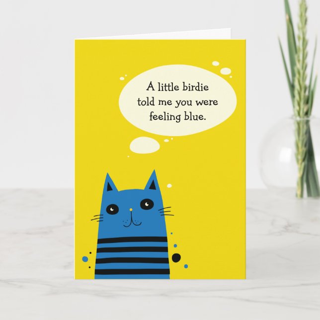 Carte Amusant Feel Better Cheer Up Card pour Amoureux de (Devant)