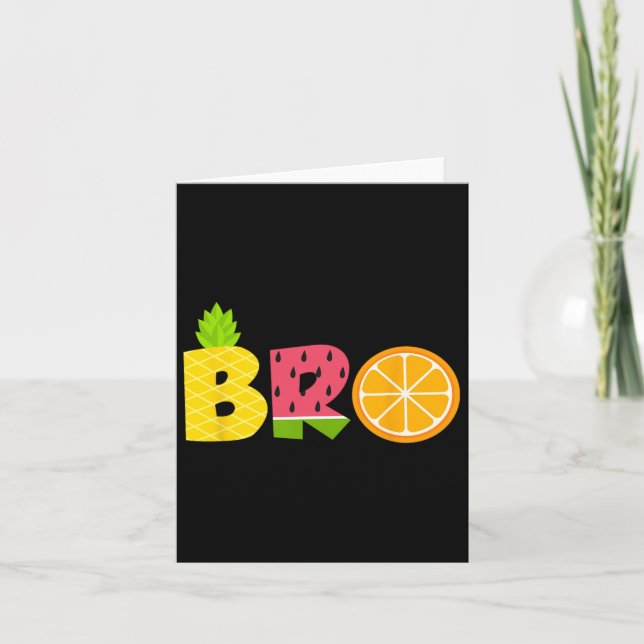 Carte Amusant Frère Fruitaire Amoureux Summer Boys Fruit (Devant)