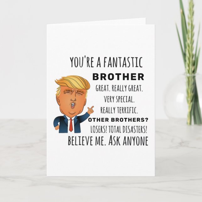 Carte Amusant Frère Meilleur cadeau d'anniversaire (Devant)