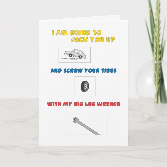 Carte Amusant Gay Anniversaire "Jack You Up" (Devant)