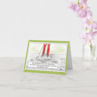 Carte Amusant Golf "Putting In Potholes" Anniversaire