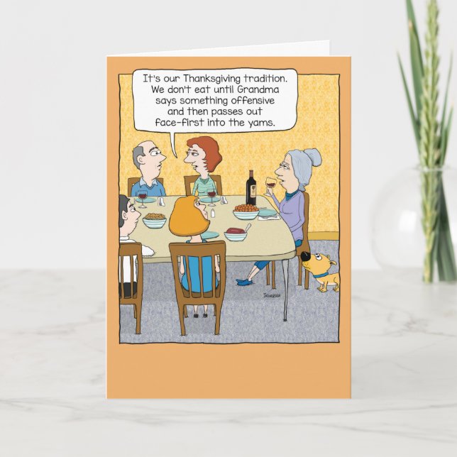 Carte Amusant Grandma Thanksgiving (Devant)