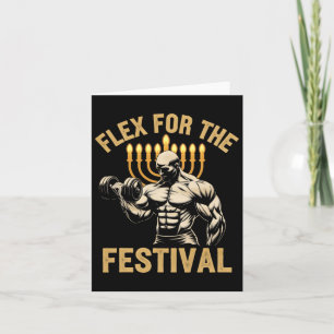 Carte Amusant Hanoukka Juif Gym Workout Flex Pour Les Fe