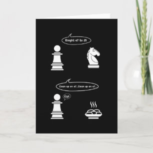 Carte Amusant jeu d'échecs