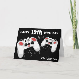 Carte Amusant jeu vidéo personnalisé   Âge   Anniversair